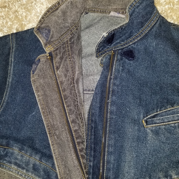 Men's Vtg 80s Jordache Colorblock Jean Jacket M Streetwear Hip Hop Rocker - Picture 6 of 11